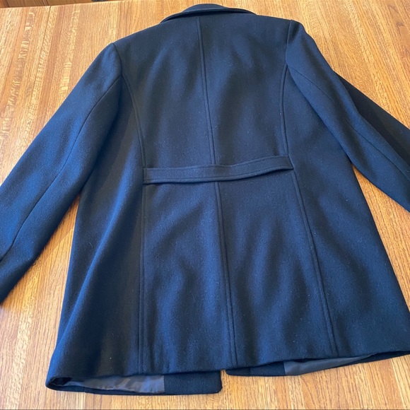 Jason Kole Womens Winter Trench Coat Front Button Black Size Small - Picture 8 of 10